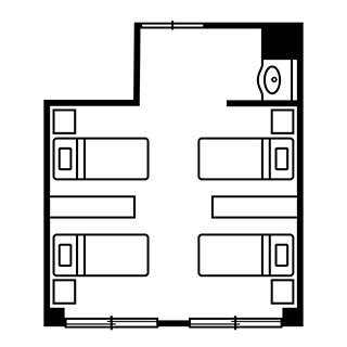 4人部屋の間取り